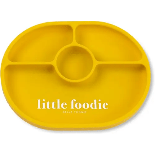 Bella Tunno Suction Plate for Babies & Toddlers, Self-Feeding Dish for Baby Led Weaning, Silicone Divided Plate, Sticks to Highchair Trays & Tables, Microwave & Dishwasher Safe, Little Foodie