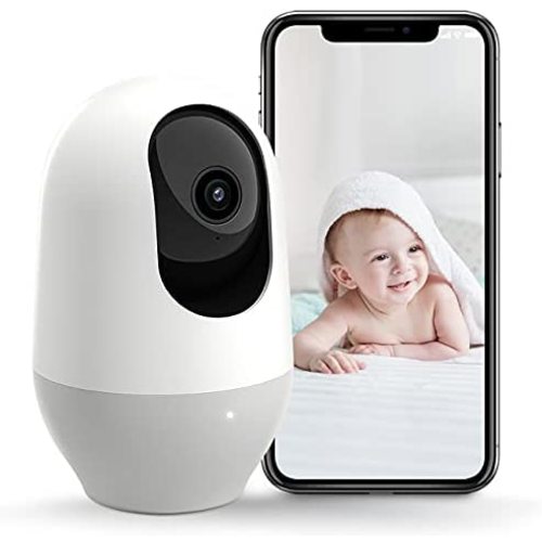 Nooie Baby Monitor, WiFi Pet Camera Indoor, 360-degree Wireless IP Camera, 1080P Home Security Camera, Motion Tracking, Super IR Night Vision, Works with Alexa, Two-Way Audio, Motion & Sound Detection
