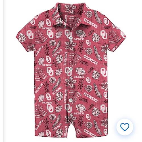 Wes and Willy Infants' University of Oklahoma Vintage Floral Romper