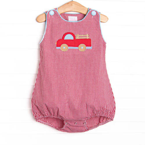 Trucking Along Applique Bubble, Red – Stitchy Fish