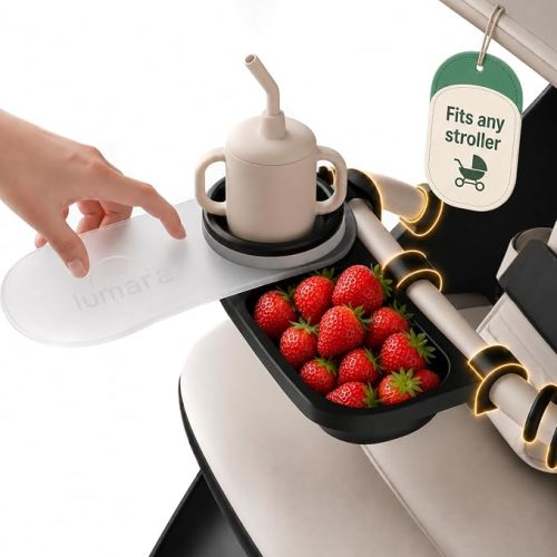 Universal Stroller Snack Tray with Cup Holder - Baby Tray Attachment 2 in 1