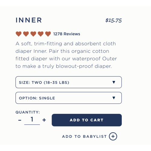 Inner size 2 single