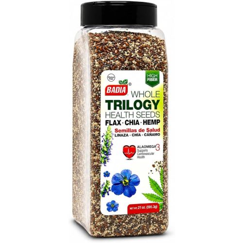 Badia Trilogy Health Seed Blend, 21 oz – Flax, Chia & Hemp Seeds