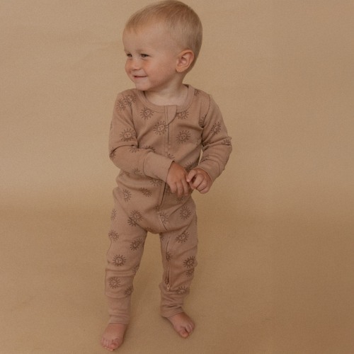 Organic 2-Way Zip Romper - Sun