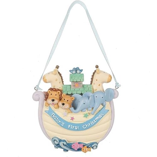 Midwest Baby's 1st Christmas Noah's Ark Ornament ,Resin, 4 Inches
