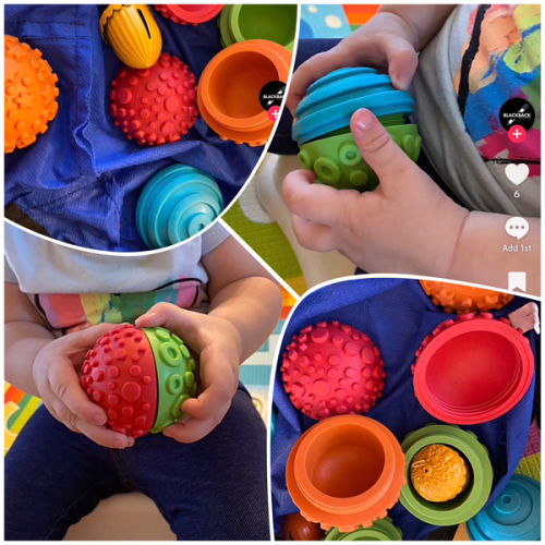 Paint and Dough Texture Spheres, Set of 4