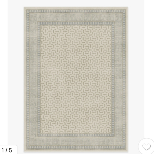 Kairos Ivory & Blue Rug | Ruggable US