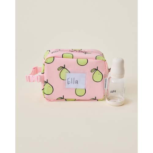Baby Bottle Cooler Bag For Breast Milk Storage Fits Inside Diaper Bag | Green Stripe - Storq by Kindred Bravely