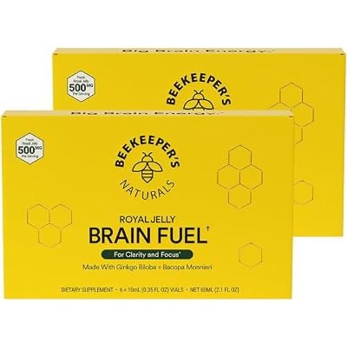 Beekeeper's Naturals Royal Jelly Brain Fuel, Focus and Clarity, 6ct (2pk)