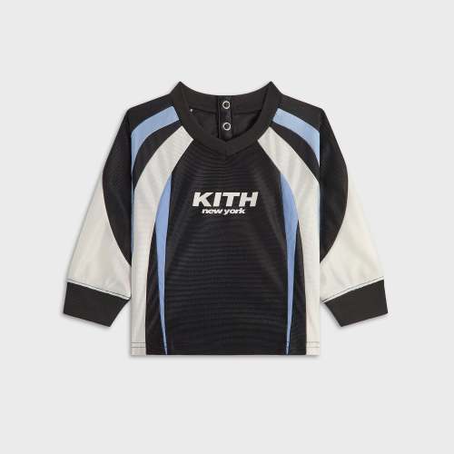 Kith Baby Blocked Ridley Tech Long Sleeve Tee - Nassau