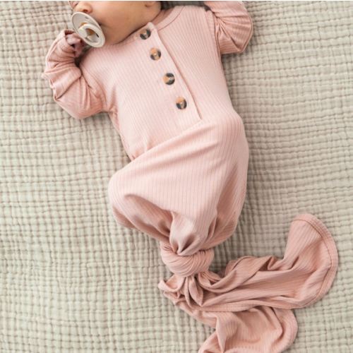 Audrey Ribbed Knotted Gown