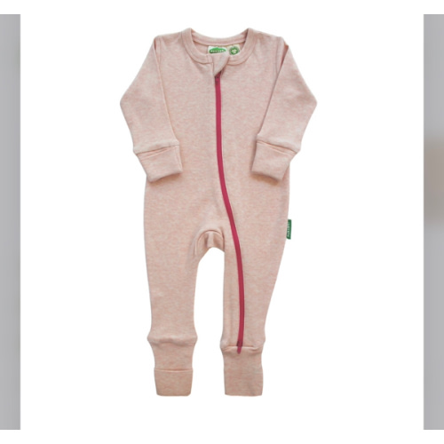 Organic Snuggle Soft Melange '2-Way' Zipper Romper