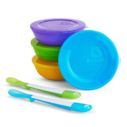 Munchkin Love-A-Bowls 10 Piece Feeding Set, BPA-Free, Multi-Color
