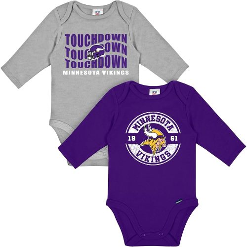 Gerber NFL Baby 2-Pack Long Sleeve Onesie Bodysuit