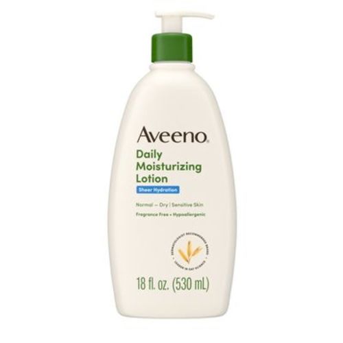 Aveeno Sheer Hydration Daily Moisturizing Body Lotion, 18 fl oz: Unscented, Pump Bottle, Recommended for Dry Skin