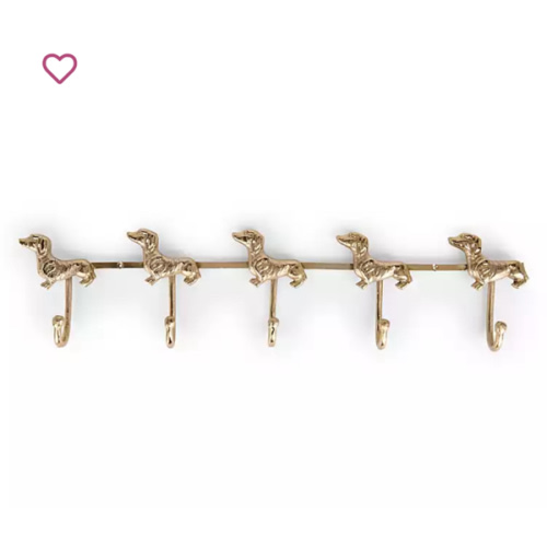 Gold Dachshund Wall Hooks | Kirklands Home