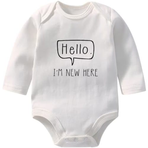 Hi I'm New Here Baby Bodysuits Long Sleeve