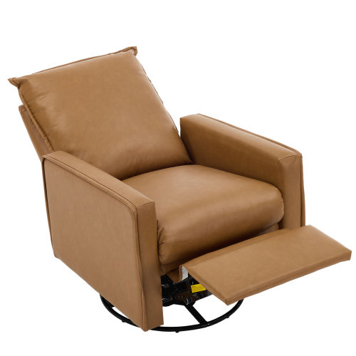 Millwood Pines Sherpa Upholstered Manual Swivel Glider Rocker Recliner Nursery Chair | Wayfair