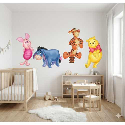 Winnie the Pooh and Friends Wall Decals, Peel and Stick Wall Stickers, Storybook Room Decor, Birthday Gift, Playroom Wall Art