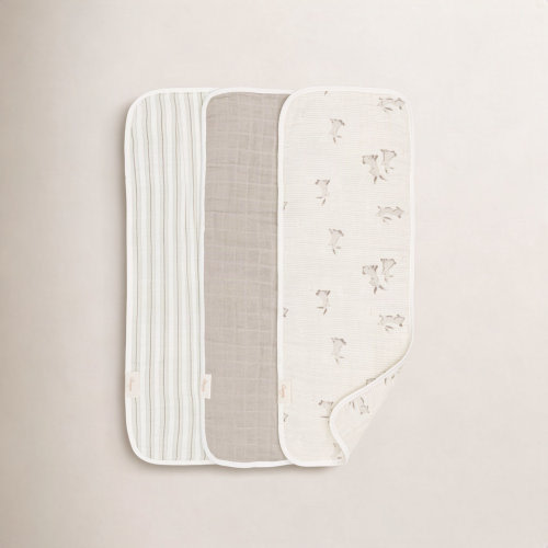 Birch Lane™ Garcia 3-Piece Organic Cotton Burp Cloth Set & Reviews | Birch Lane