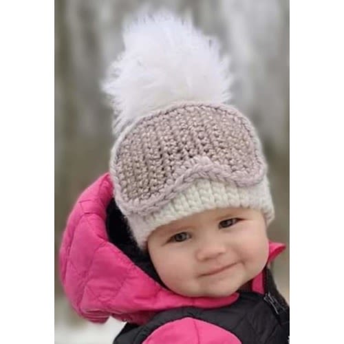 Ski Goggle Beanie / TODDLER Ski Hats / Baby Pompom Hat/ Ski Apparel / Apres Ski / Mountain Wear / Lil' Rippers