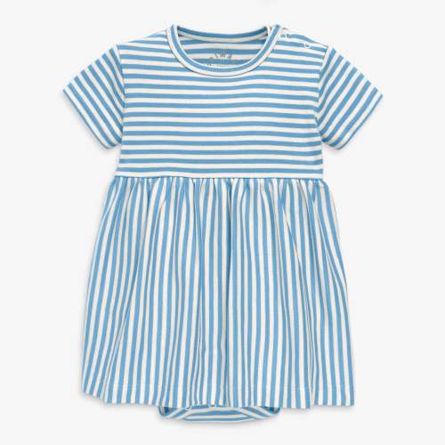 Clearance organic babysuit dress in stripe | Primary.com