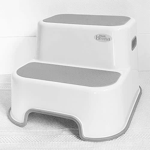 Parent Stool for Bathing (kneeling)/ later used for Toddler's Stool for Potty Training (1 Pack, Greige)