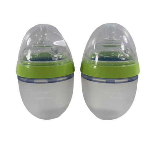 Comotomo Baby Bottles, Green, Pack of 2, 5 ounce