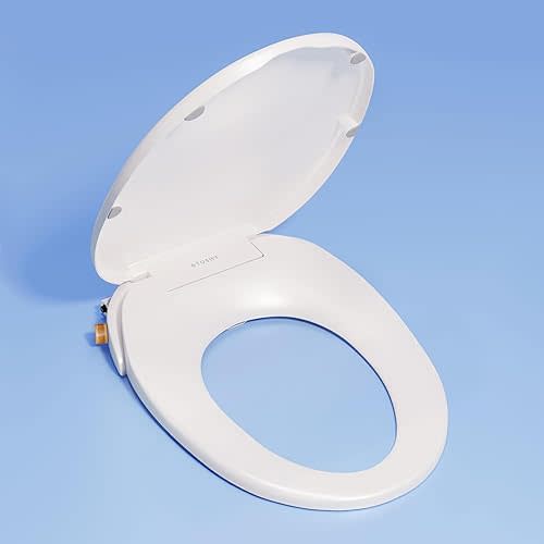 TUSHY Wave Non-Electric Bidet Toilet Seat | Sleek Elongated Design, Quick-Release for Easy Cleaning | DuoFlow Front & Rear Wash, Soft-Close Lid, Comfy Seat, 10-Min DIY Install, Bamboo Knob