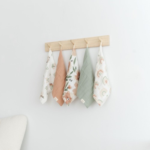 Parker Cotton Baby Washcloths - Pink Floral Set | Crane Baby
