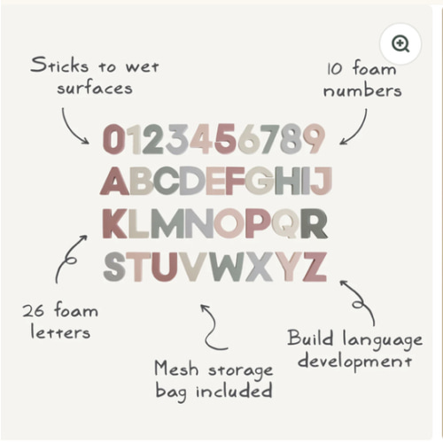 Letters & Numbers Bath Play Set