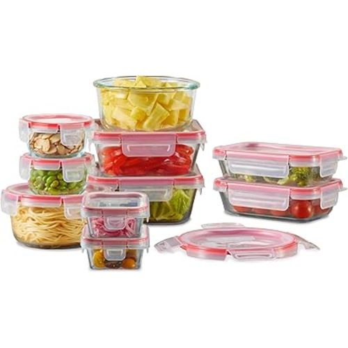 Pyrex Freshlock (10-Pack) Mixed Sizes Airtight Glass Food Storage Set
