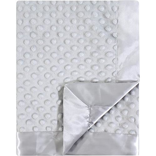 Hudson Baby Unisex Baby Plush Mink Blanket, Gray, One Size