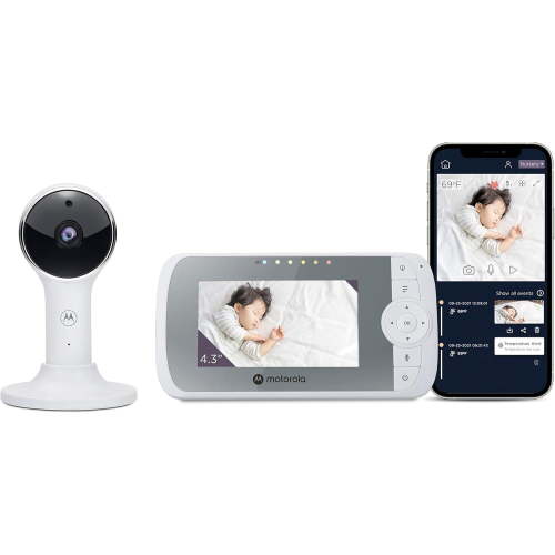 Open Box Motorola VM64 Connect 4.3” Full HD Wi-Fi Video Baby Monitor