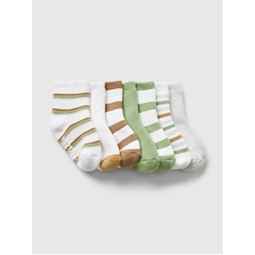 Baby & Toddler Stripe Quarter Crew Socks (7-Pack) | Gap