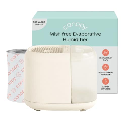 Canopy Large Room Humidifier, Cream, 5.5L, 36 Hr, Up to 1,000 Sq Ft