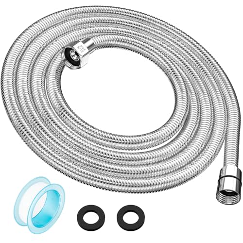 TEELLA 118" Shower Hose, Extra Long 304 Stainless Steel Handheld Shower Head Hose Extension/Replacement, Flexible & Durable, G1/2 Universal Insert & Nut