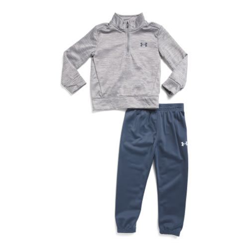 Toddler Boys 2pc Pique Fleece Lined Quarter Zip Top And Joggers Set | Boys' Activewear | Marshalls