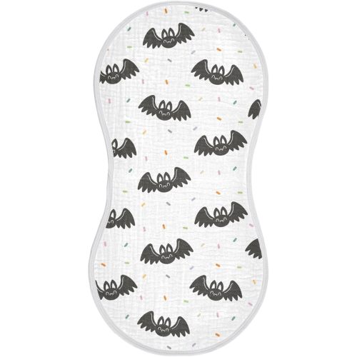 vvfelixl Halloween Skeletons Burp Cloths for Baby Boy Girls Baby Washcloths Burp Rags 1 Pack