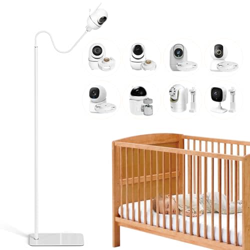 Baby Monitor Floor Stand, 16" - 67" Adjustable Height Baby Monitor Holder Mount for HelloBaby, VTech, TP-Link, Kasa Smart, GoodBaby, Tapo, Eufy, Babysense, Kidsneed, Keep Baby Away from Touching