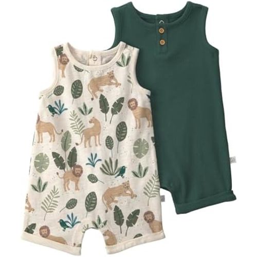 little planet by carter's Baby Boys' 2 Pack Romper Made With Organic Cotton
