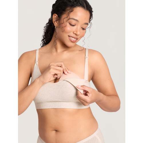 Ribbed Cotton Nursing Bralette