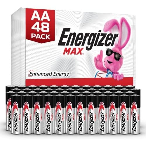 Energizer MAX AA Batteries, Double A Alkaline Batteries (48 Pack)