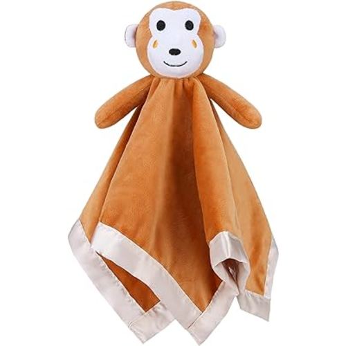 Pro Goleem Monkey Loveys for Babies, Soft Security Blanket Baby Snuggle Toy Newborn Stuffed Animals Baby Gifts for Boys and Girls, 16 Inch