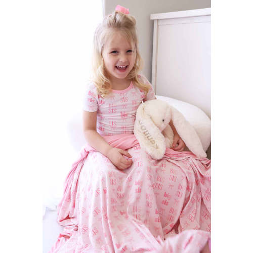 Double Sided Bamboo Kids Blanket in Big Sis | Caden Lane