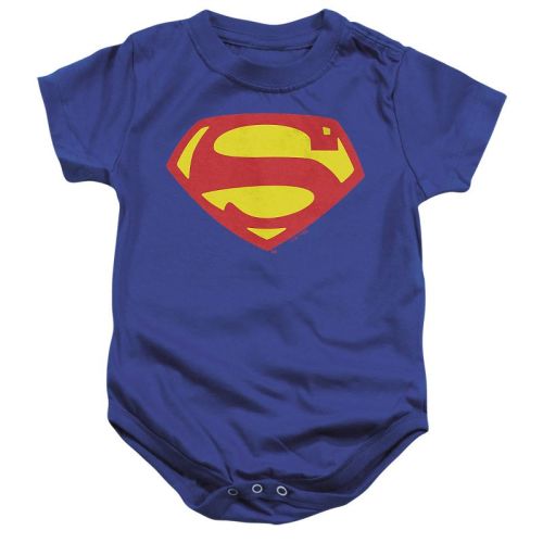 Baby Superman - Logo Superman Shield 1952 Wide Infant Bodysuit Royal 6 Months