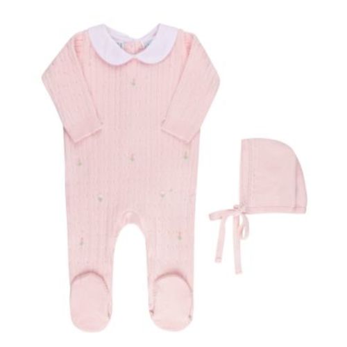Girls' Peter Pan Cable Knit Romper with Hat - Baby