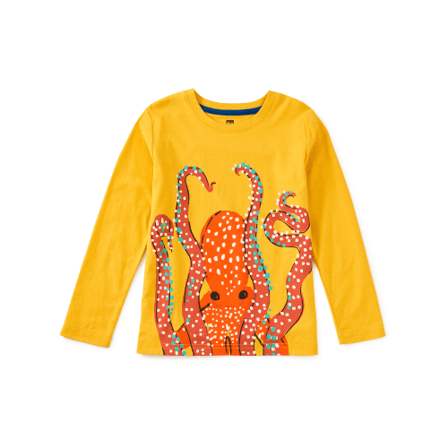 Gold Octopus Ink Double-Sided Tee