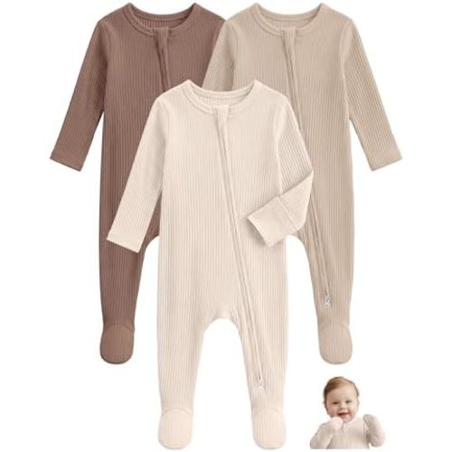 Baby Pajamas Baby Sleepers Rayon From Bamboo for Newborn 0-3 3-6 6-9 Months Footie Pjs Baby Boys Girls Clothes