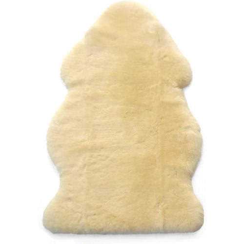 Woolino Sheepskin Luxuriously Soft Fluffy Rug for Bedroom, 100% Natural Australian Merino Wool Lambskin Baby Carpet - Flax